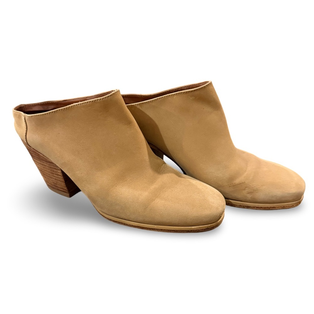 Rachel Comey Tan Leather Slip-On Ankle Booties Block Heel US 7 - Picture 2 of 6